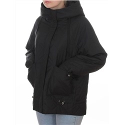 9661 BLACK Куртка демисезонная женская (100 гр. холлофайбер)