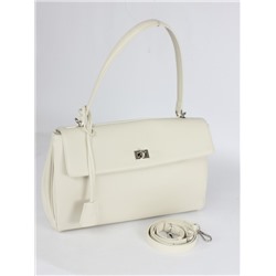 Сумка женская натуральная кожа GU 2066-8399-3,  2 отд,  плечевой ремень,  молочный 265002