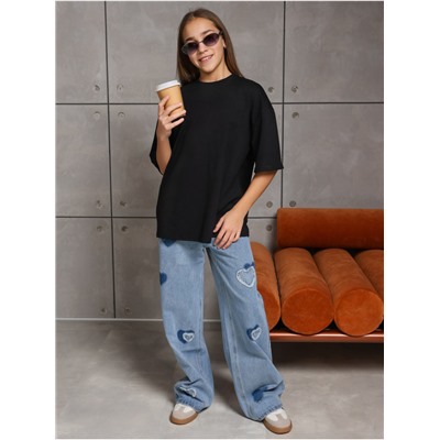 Футболка "Базовая" Черный Девочка