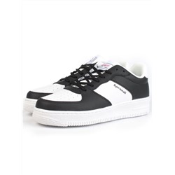 05-P112-4 BLACK/WHITE Кроссовки женские (искусственная кожа)