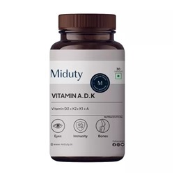 Витамины А, Д и К (30 кап), Vitamin A.D.K., произв. Miduty