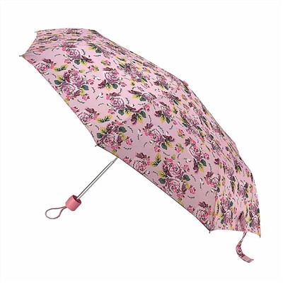 L354-4417 PinkFloral (Розовые цветы) Зонт женский механика Fulton