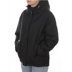 9617 BLACK Куртка стеганная демисезонная женская (100 гр. холлофайбер)