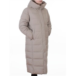 2338 DK. BEIGE Пальто зимнее женское (200 гр. холлофайбер)