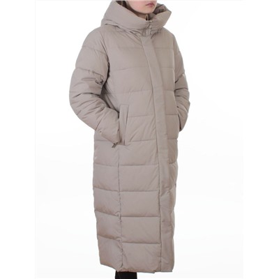 2338 DK. BEIGE Пальто зимнее женское (200 гр. холлофайбер)