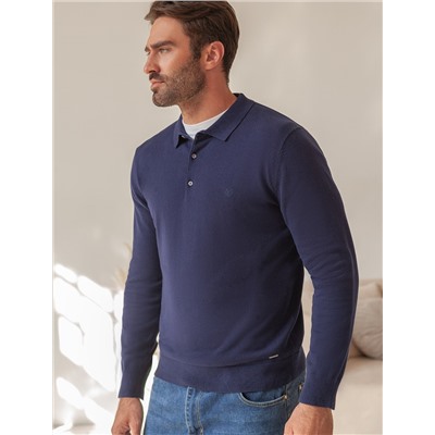 Джемпер-поло из хлопка с нейлоном