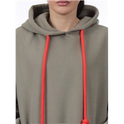 2226 GRAY GREEN Толстовка женская (85% хлопок, 10% полиэстер, 5% спандекс)
