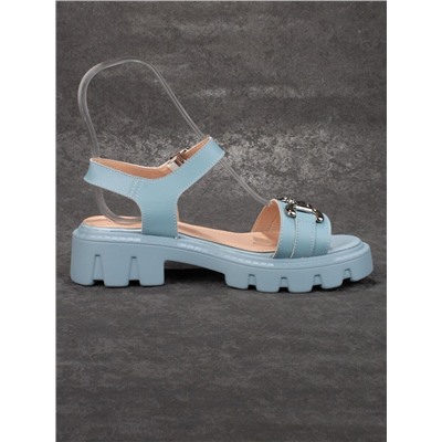 08-PEY182-5 LIGHT BLUE Босоножки женские (натуральная кожа)