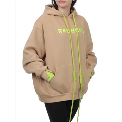 2616 BEIGE Толстовка женская (85% хлопок, 10% полиэстер, 5% спандекс)