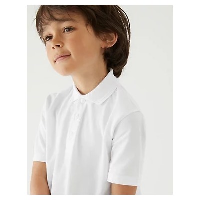2 Pack Unisex Skin Kind™ School Polo Shirts (2-16 Yrs)