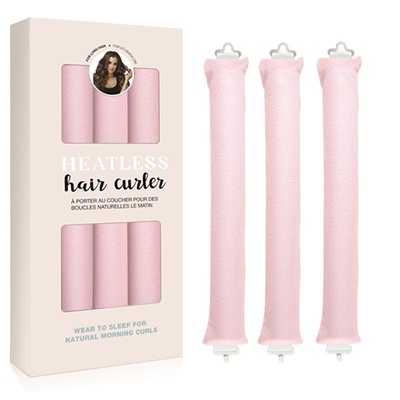 Бигуди-бублики для локонов велюровые мягкие, диаметр 3 см. Цвет: Розовый