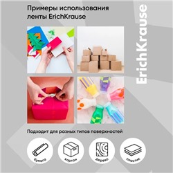 Клейкая лента канцелярская, 24 мм × 20 метра, ErichKrause Clear, прозрачная, в пакете, цена за 1 шт.