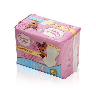 Прокладки женские QUEEN CUSION ULTRA SILK SOFT SUPER , 5 капель, 8шт Day Spa