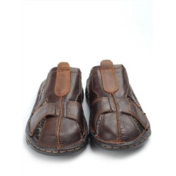 P2322-10 BROWN Тапочки мужские (натуральная кожа)