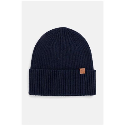 Czapka męska beanie prążkowana kolor granatowy