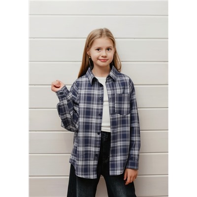 Рубашка подростковая синяя
