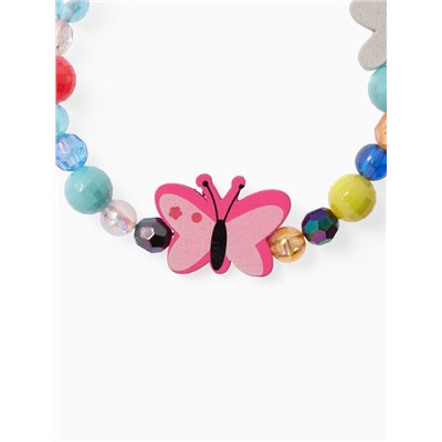 Браслет детский Выбражулька «Бабочка с цветочком», d=5 см. МИКС