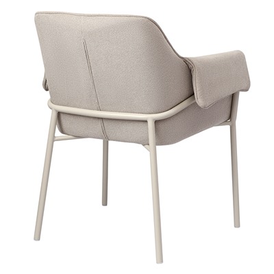 Стул Aline, шенилл, серо-бежевый/бежевый