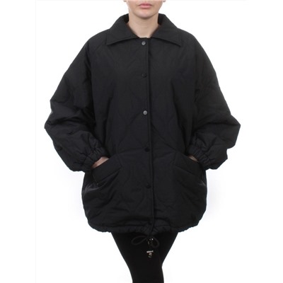 H24-213 BLACK Куртка демисезонная женская (100 гр. синтепон)