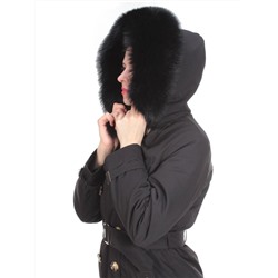 21002 BLACK Пальто зимнее женское MAILILUO (150 гр. холлофайбера)