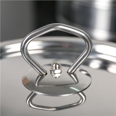 Набор кастрюль «Ясмин», 4 шт.: 2 л, 2.7 л, 3.5 л, 4.5 л, d=17/19/21/23 см, индукция, нержавеющая сталь