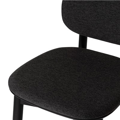 Стул барный с обивкой Saga, рогожка, темно-серый