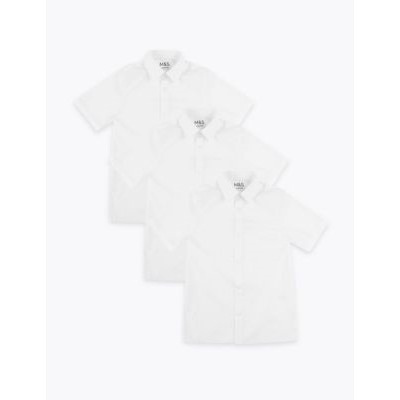 3pk Boys' Longer Length Easy Iron School Shirts (4-18 Yrs)