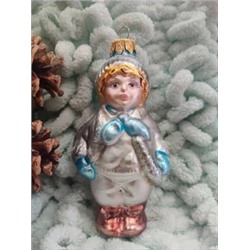 Елочная игрушка стеклянная декорированная "Мальчик"