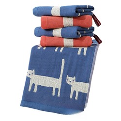 Towel Korean spotted cat four-layer cotton gauze large square towel wipe hand towel export kitchen towel factory price wholesale