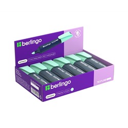 Текстовыделитель Berlingo "Textline HP200" пастельный цвет, мята, 1-5мм