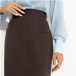 Юбка с разрезом, Дерзкая элегантность (коричневая)