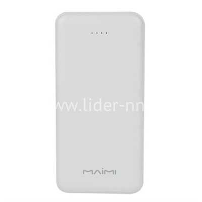 Портативное ЗУ (Power Bank) 10000mAh (MAIMI Mi1) 2USB/Micro/Type-C (белый)