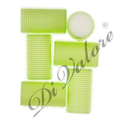 Di Valore 301-233 Бигуди "Липучка ночная" ЗЕЛЕНЫЕ 6шт Д3,2см длина 6см