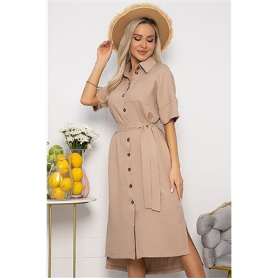 Платье Фруктовый коктейль (бежевое) П13656-18М