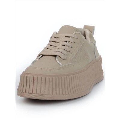 05-P8201-2 DK. BEIGE Кроссовки женские (натуральная кожа)