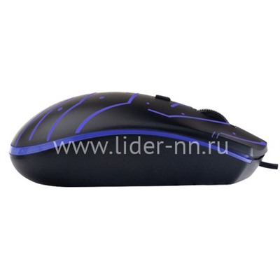 Мышь проводная PERFEO MAZE 1200 DPI; RGB подсветка (черная)