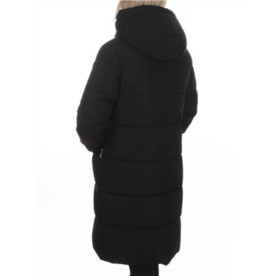 2129 BLACK Пальто зимнее женское (200 гр. холлофайбер)