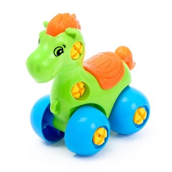 Конструктор для малышей «Лошадка», 15 деталей, МИКС