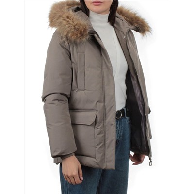 7368 GRAY/GREEN Куртка зимняя женская (200 гр. холлофайбер)