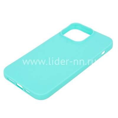 Задняя панель для  iPhone 13 Pro 6.1"  Силикон матовый (бирюза)