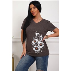 Женская футболка 29540 / коричневый