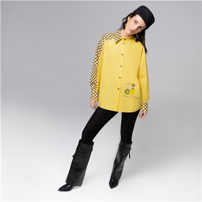 Рубашка дизайнерская, Моя философия – шик (жёлтая)