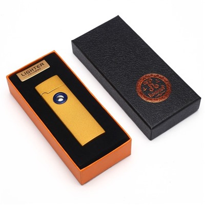 Зажигалка электронная, USB, спираль, 2.5×8 см, золото