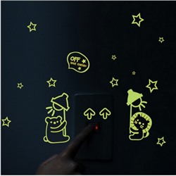 Набор наклеек на выключатель  (светятся в темноте)