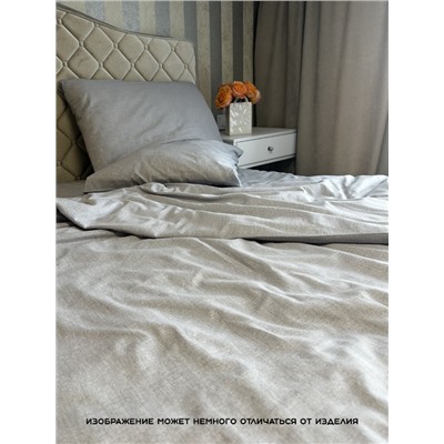 “Акция Простыня на резинке Льняные мотивы “Жемчуг”  100% Хлопок