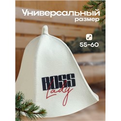 Шапка для бани принт "Boss Lady"