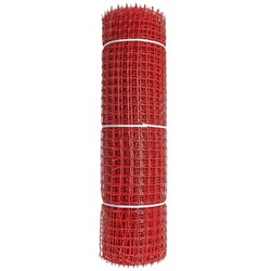Сетка садовая пластиковая квадратная 33×33 мм, 1×20 м Строительная ПРОФИ красная