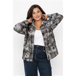 Рубашка хлопковая Шэрри (серо-коричневая) Б14307-18М