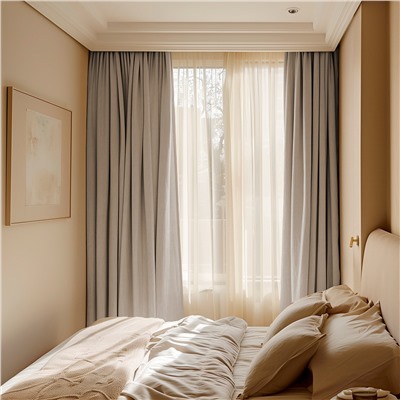 Комплект штор "Волшебная Ночь" Канвас /  Тауп