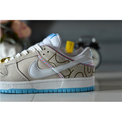 Премиальные Nike Dunk Low SE Barber из прочной замши